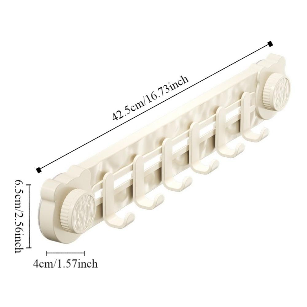 Wall Mounted Suction Cup Door Rear Hook Punch-Free Coat Hanger Bathroom Towel Rack  for Home