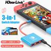 HdoorLink 3-in-1 USB C To HDMI-Compatible Adapter Type-C Hub Thunderbolt 3 To HDMI-compatible 4K Output 100W PD Port for Nintendo Switch