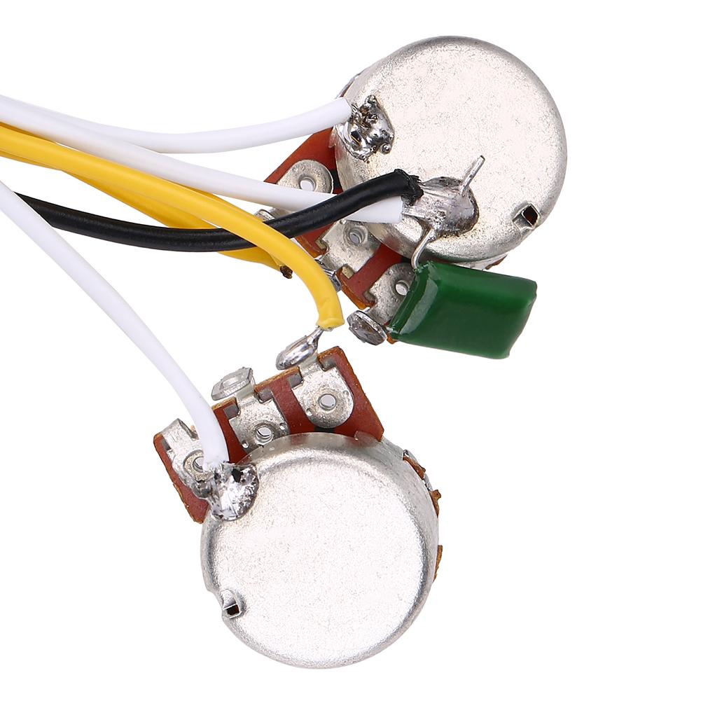 2 громкости 1 тон 1 джек 500K потенциометры 3-позиционный переключатель жгут проводов для JB электрогитары бас