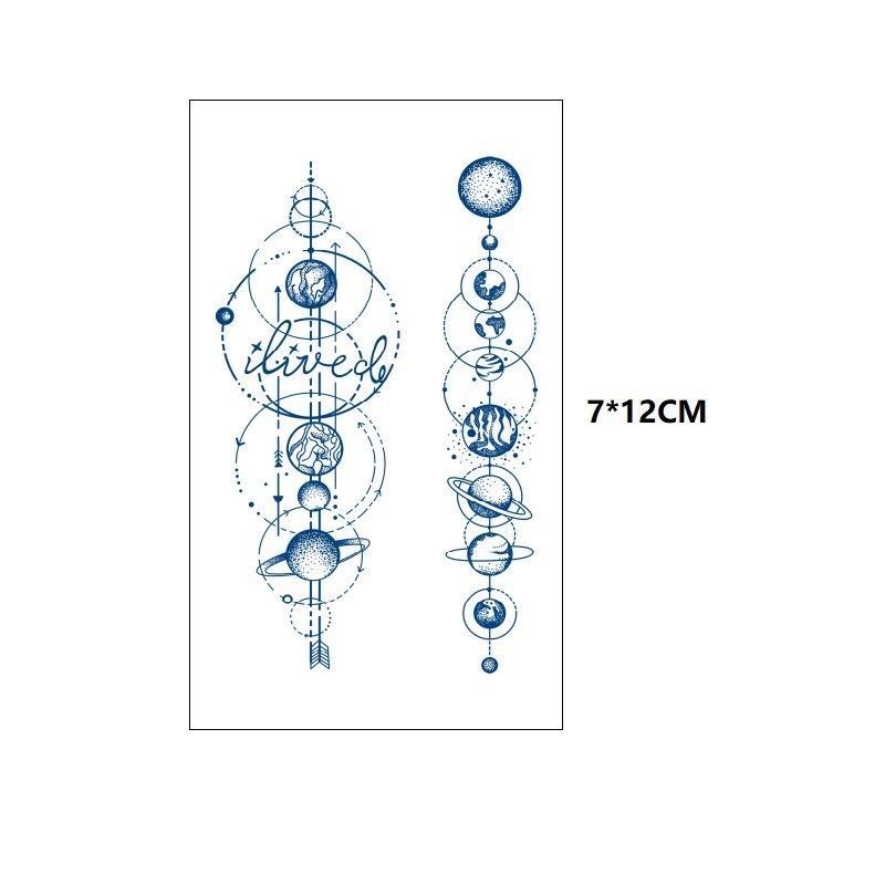 Маленький свежий крест ЭКГ маленькая змея рыбий хвост маленький узор неотражающая переносимая вода имитация стойкой татуировки наклейка