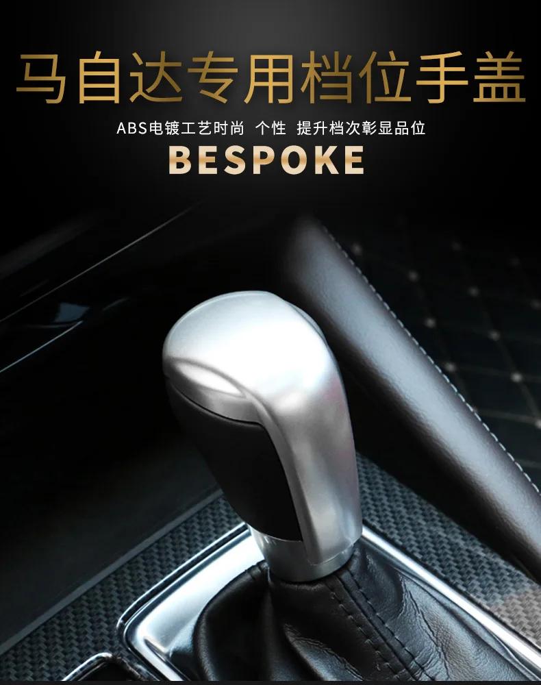 Car Gear Head Shift Knob Handle Cover Trim Sticker for Mazda 2 3 6 BM GJ Demio CX3 CX5 CX8 CX9 Axela 2014-2021 2022 Accessories