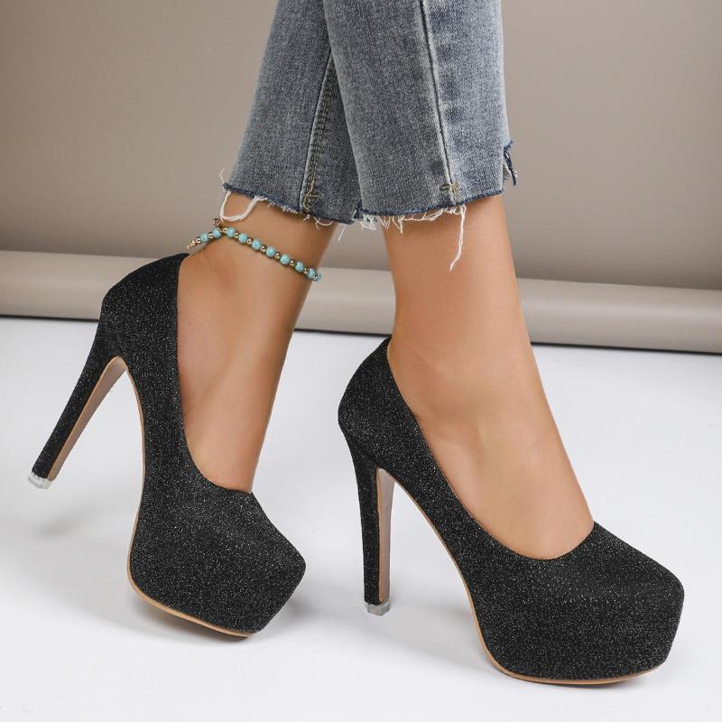 Модные женские туфли-лодочки на шпильке, сексуальные туфли на высоком каблуке, женские больших размеров, 2025, новые летние, на платформе, повседневные туфли-лодочки, роскошные свадебные туфли