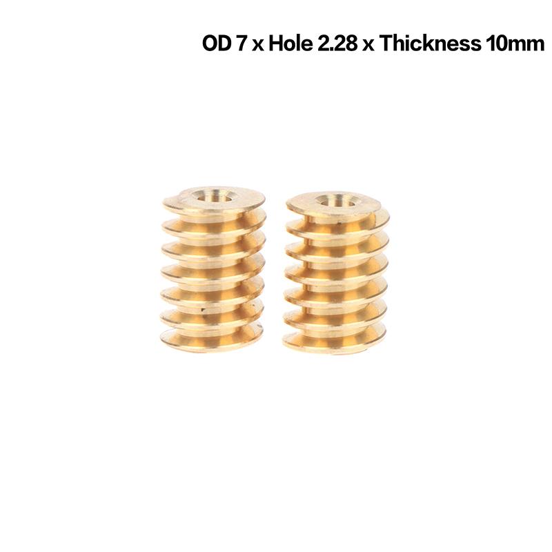 2 шт. Модуль 0,5 Диаметр отверстия 1,98 мм/2,28 мм/2,98 мм Однозаходное медное червячное колесо для вала 2 мм/2,3 мм/3 мм
