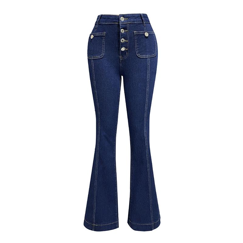 Эластичные повседневные винтажные расклешенные джинсы для женщин
