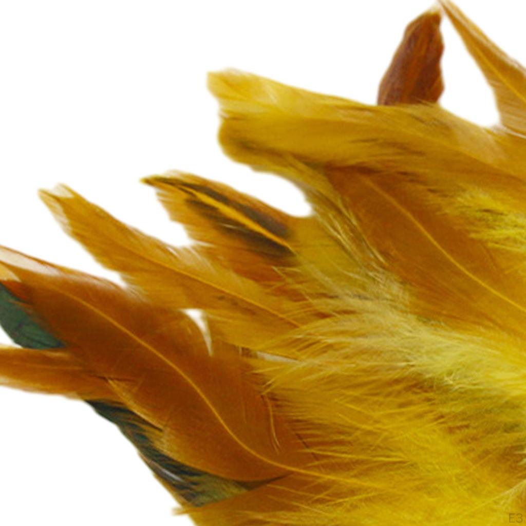 50 Pieces Feathers for Crafts Chicken Feather Decorations Handicraft Accessories Wedding Hats