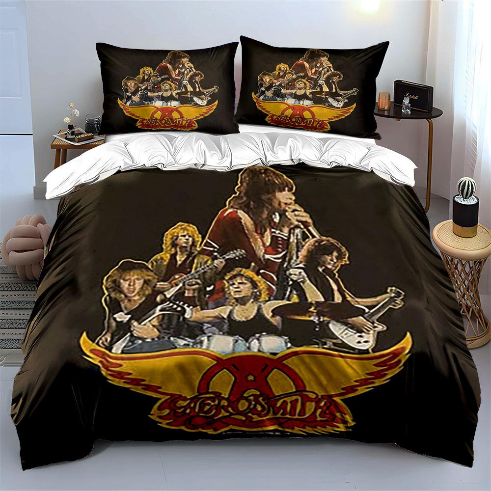 Aerosmith Band Bedding Set Bedding Duvet Cover Set Duvet Cover Pillowcases (1*Duvet Cover 2*Pillowcases, without duvet insert)