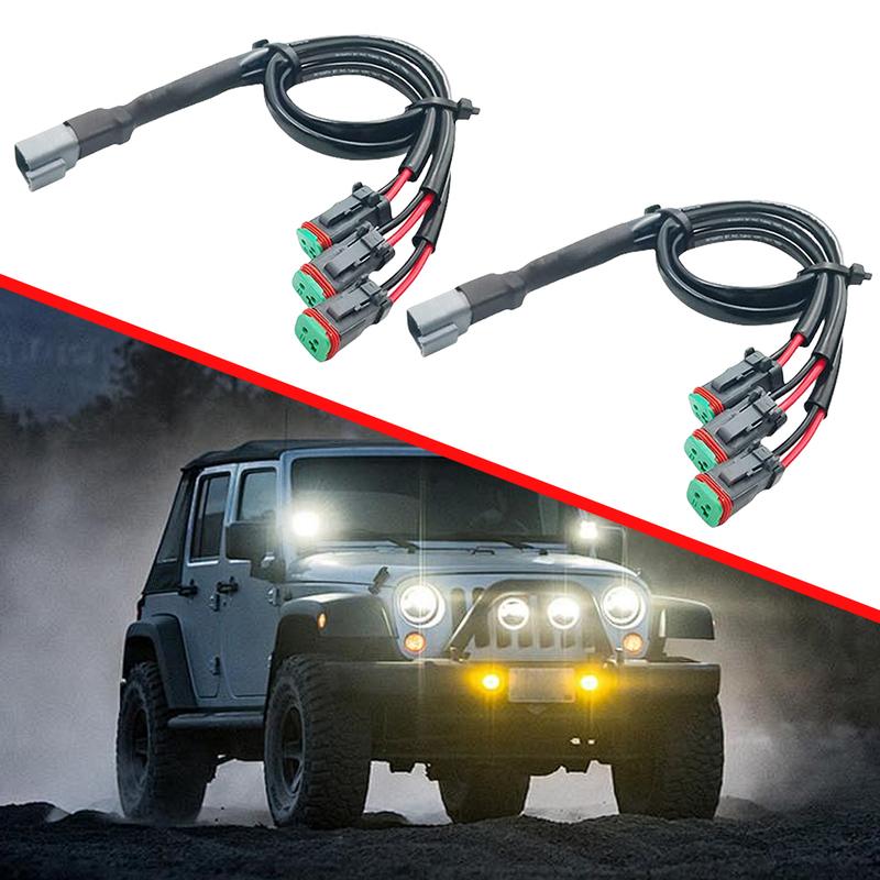 2Pcs Y Shape For Deutsch DT DTP Adapter Connector Splitter For Deutsch DT DTP Adapter Wiring Harness Splitter for Car Headlights