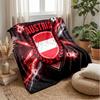 Austria Football Printed Flannel Blanket Skin Friendly Warm Decorative Throw for Indoor Couch Bed Daily Use