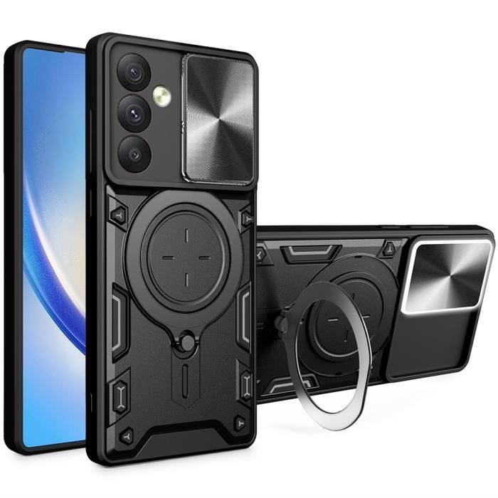 Чехол - BOOLING - для Samsung Galaxy A34 5G - Жесткий - Ударопрочный - Кольцо-держатель - Черный