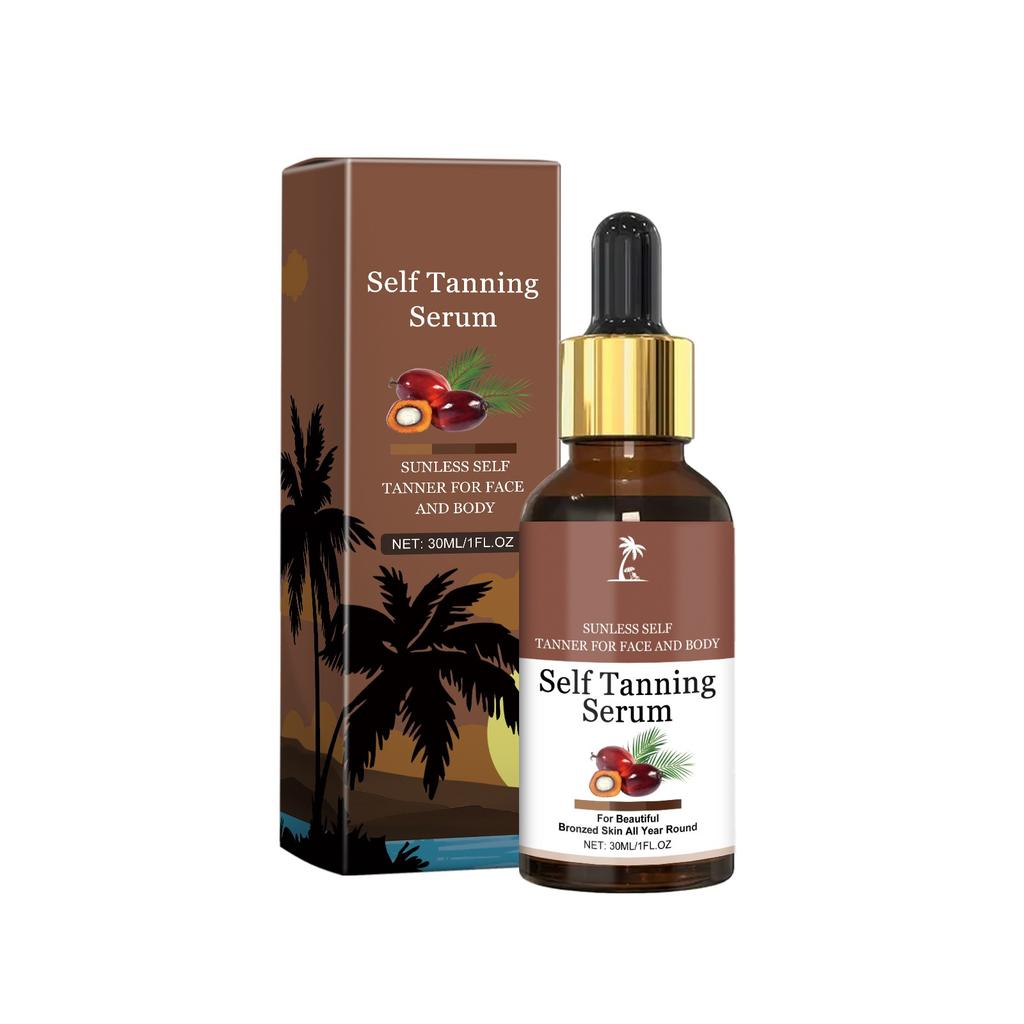 Сыворотка для загара, интенсивная сыворотка для загара, сыворотка для загара для солярия, стойкая водостойкая, для потрясающего загара для тела и лица 30 мл