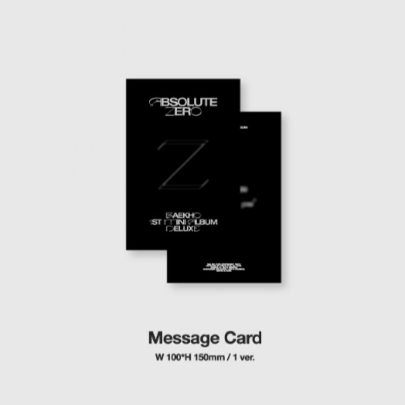 Baekho   Absolute Zero   1-й мини-альбом  Deluxe Ver. 