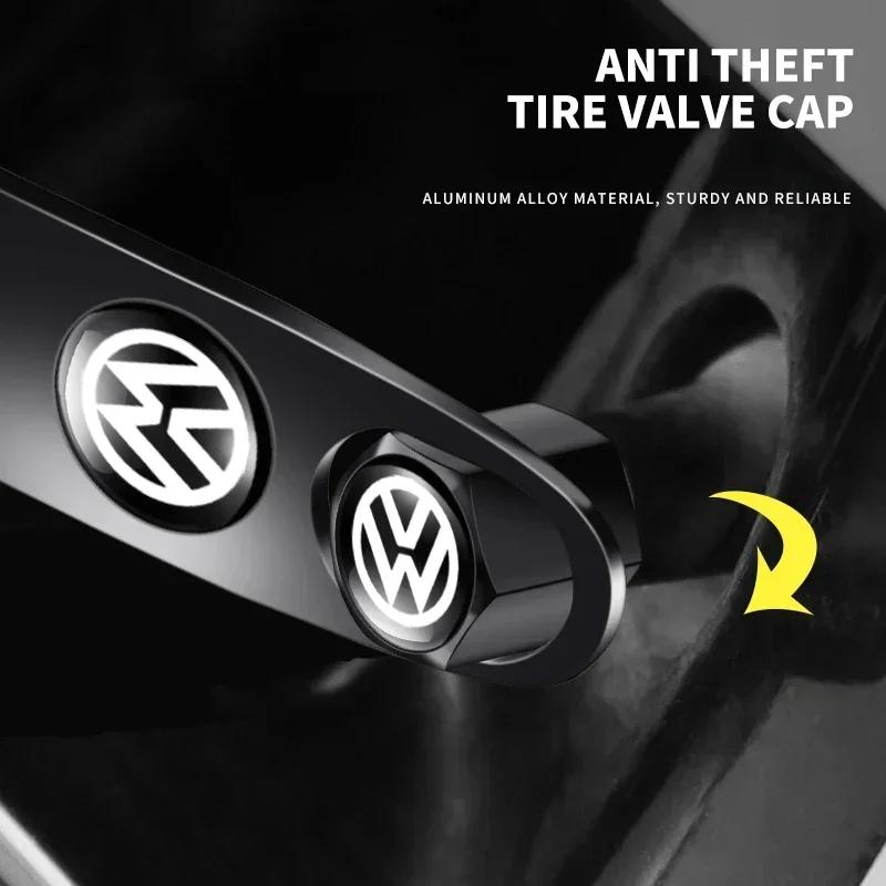 B5 2025 Горячие Для Volkswagen 5 шт./комплект Колпачки воздушных клапанов колес автомобиля с брелоком Для VW GTI Polo Golf Passat Tiguan Arteon Touare
