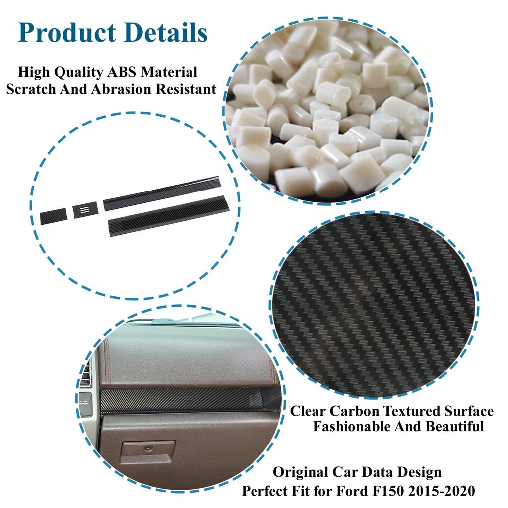 Декоративные наклейки на центральную консоль автомобиля для Ford F150 2015 2016 2017 2018, внутренние молдинги