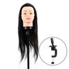 New Hairdressing Practice Training Mannequin Head With Clamp Black