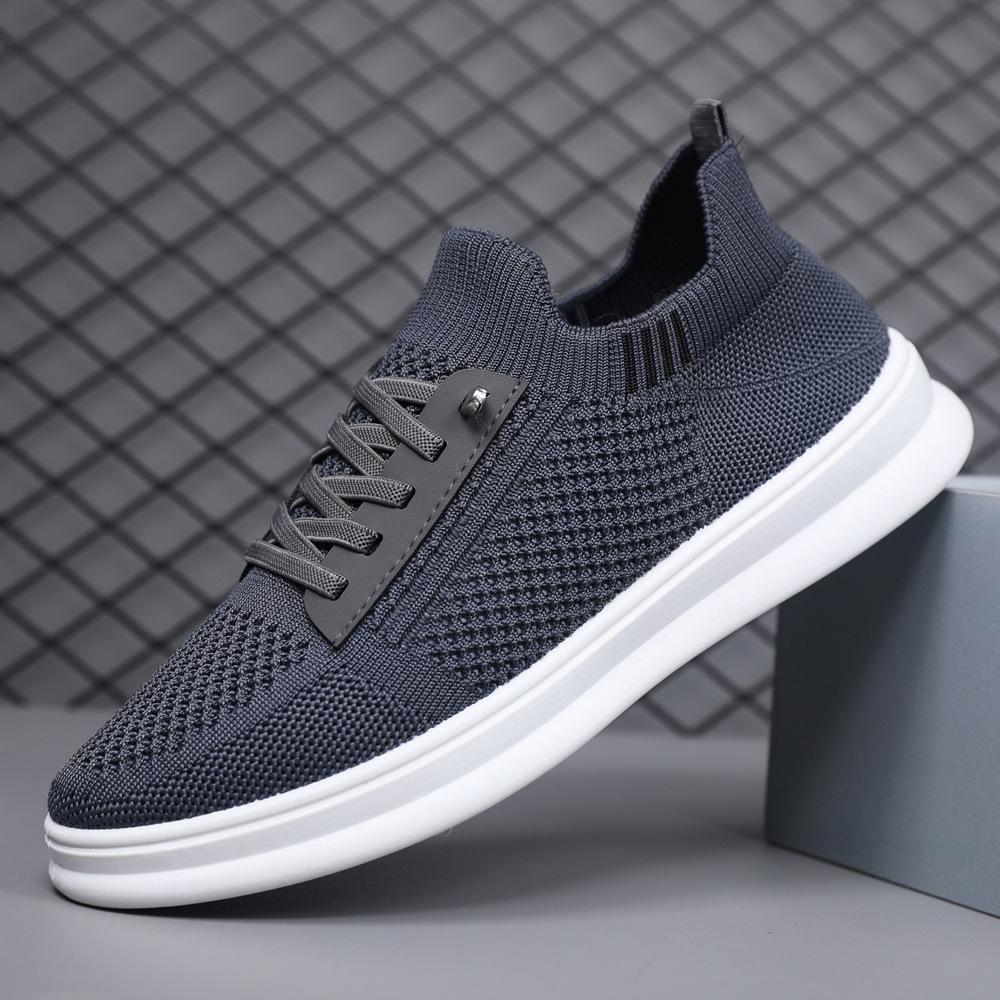 Men's Shoes Summer Breathable Fly-woven Mesh Shoes Soft Sole One Pedal Thin Casual Shoes Men's Trendy Shoes