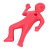 Red Human Shape Pen Holder Plastic Funny Pencil Holder Desk Ornaments for Office Household Decoration