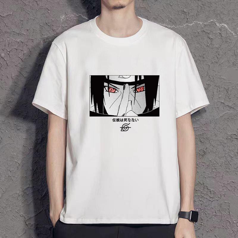 Anime Narutos Round Neck Tshirt Men's Cotton T Shirt Cartoon Tees Summer Sonic Short Sleeve Tops Men Clothing