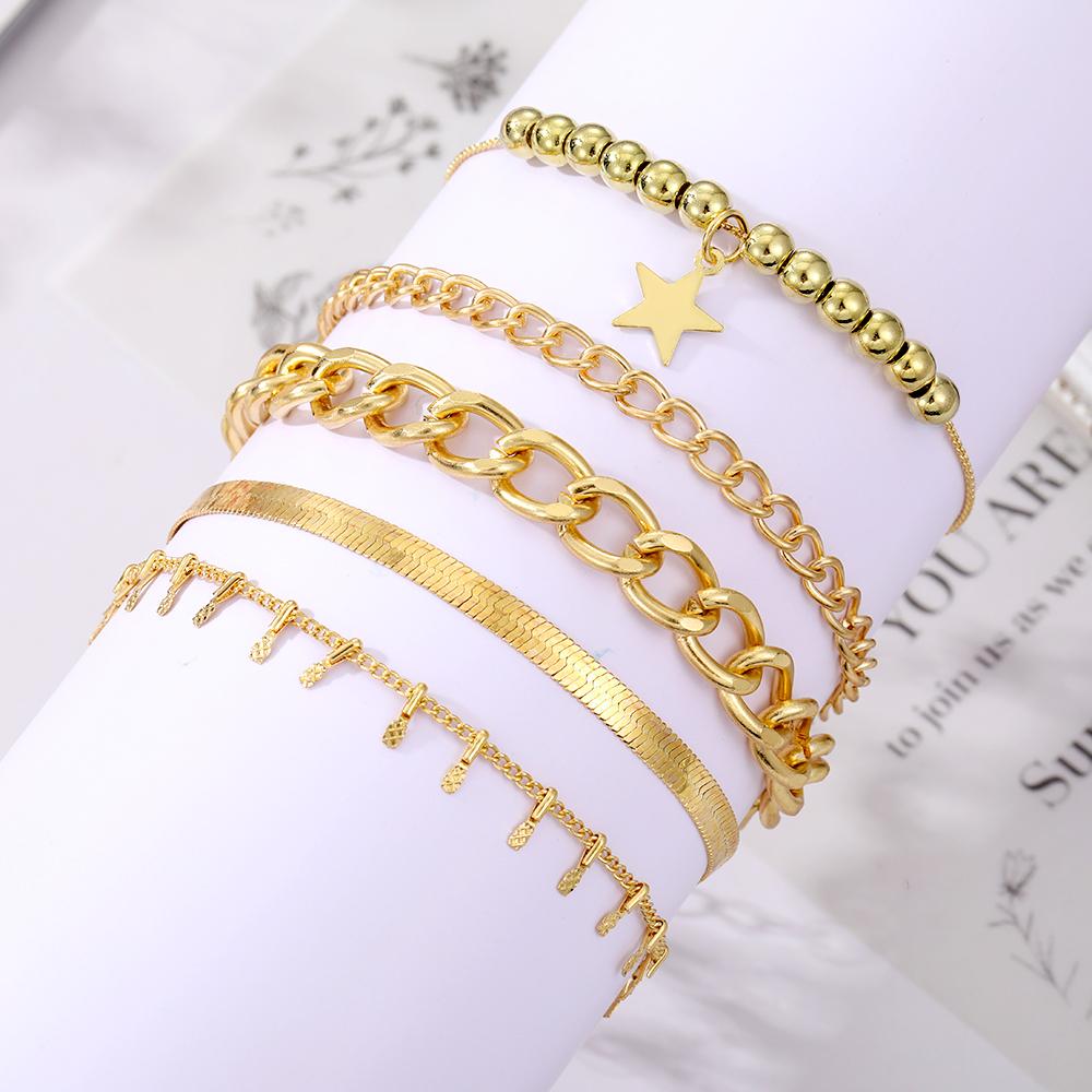 Новинка 2022 года, классический винтажный комплект браслетов, женский браслет, браслет со звездой, браслет-подвеска, браслет, браслет, подарки для женщин и девочек