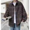Японская ретро шерстяная куртка мужская весна и осень новый модный бренд Гонконга универсальная повседневная клетчатая куртка куртка мужская тенденция