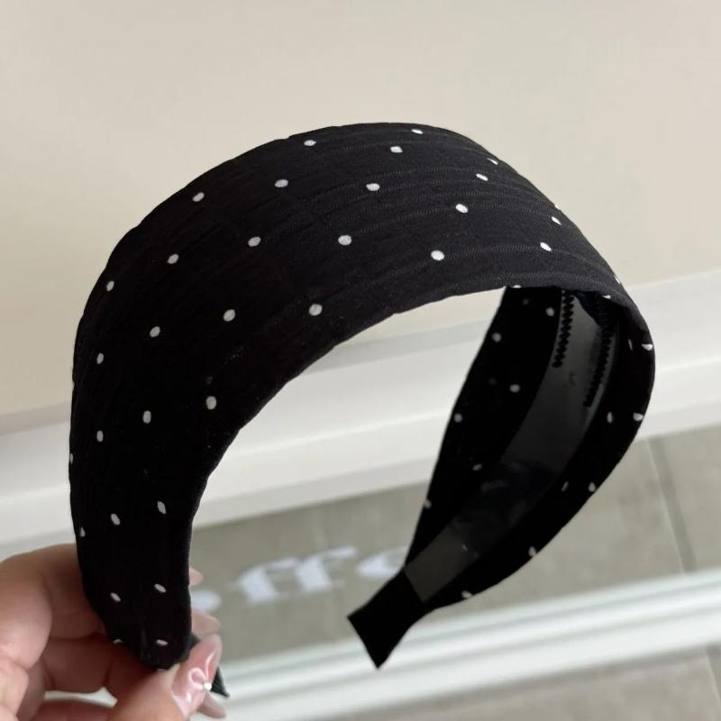 Trendy Polka Dot Multicolor Hairbands Thick Sponge for Elegant Styling