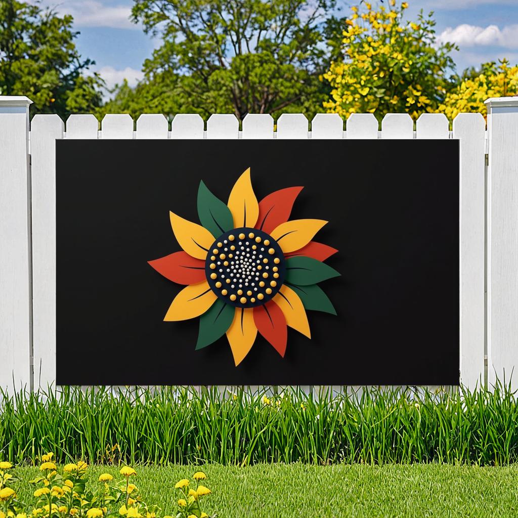 Durable Material Artistic Banner Sunflower Banner Vibrant Colors for Photo Shoot Event Backdrop Exhibition Display