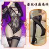 Chaomu slim and thin erotic underwear sexy perspective one-piece pure desire horn sleeve lace pajamas hollow uniform women