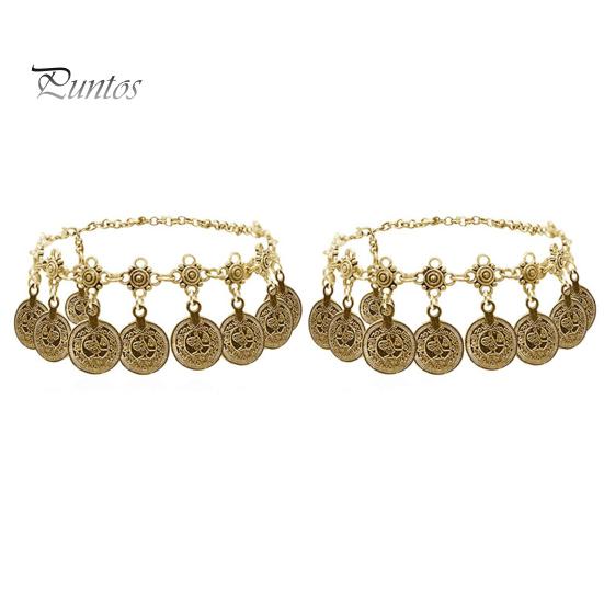 Богемный женский ножной браслет в винтажном этническом стиле с полым узором, круглый металлический шарм, регулируемый гипоаллергенный пляжный браслет для ног, браслет на щиколотке, украшения для ног