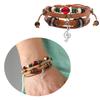 Элегантные кожаные браслеты-обертки для женщин, богемные многослойные браслеты-манжеты с бусинами, ювелирный подарок, персонализированный аксессуар