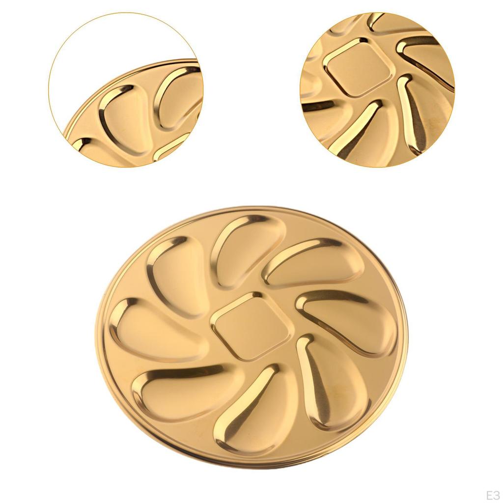 23cm Oyster Grill Pan Tray with 8 Shell Slots for Restaurant Multifunctional