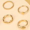 11 Pcs/Set Women Hollow Out Multi Shapes Twisted Polished Smooth Alloy Adjustable Open Ring