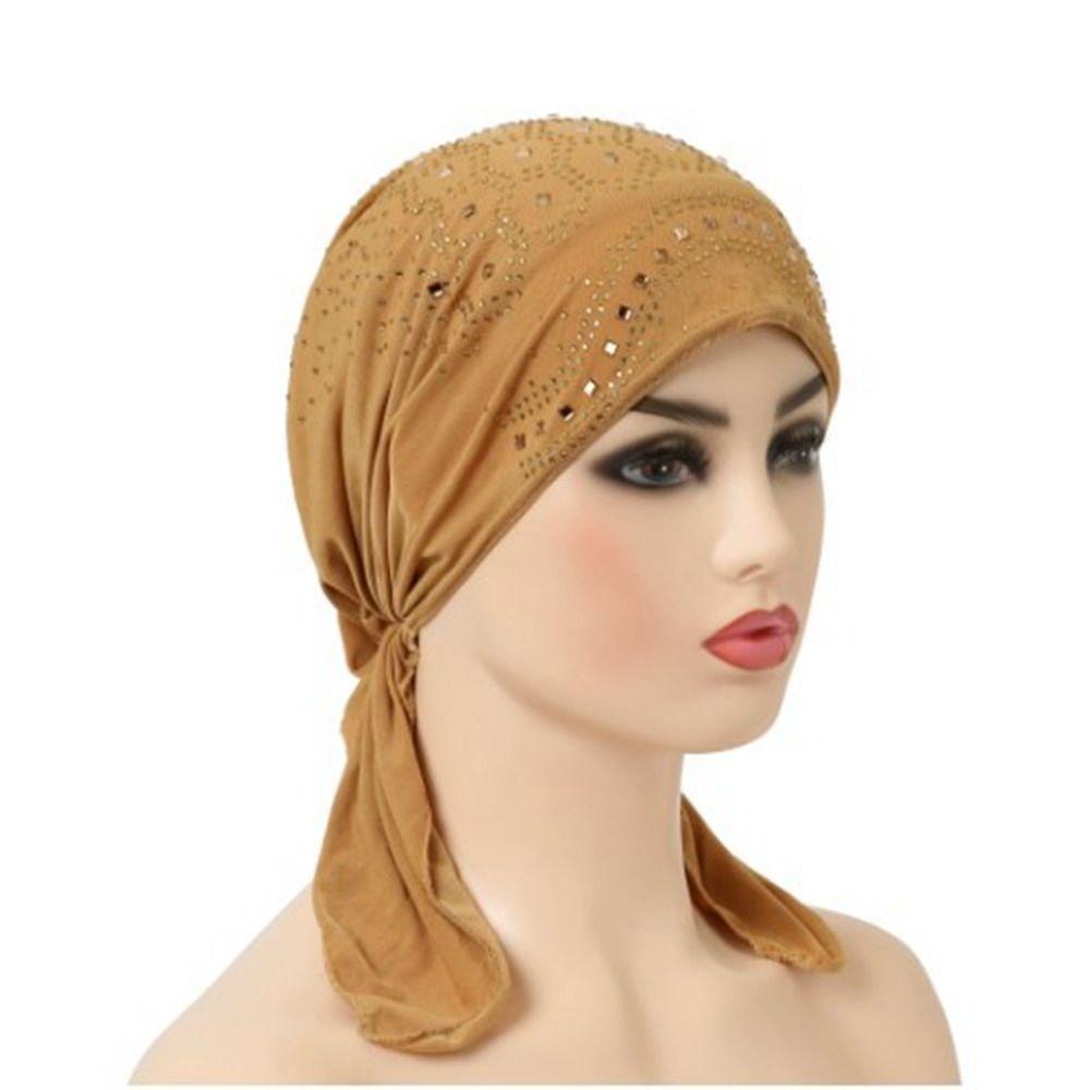 With Many Stones Wind Cotton Hat Bandana Casual Chemotherapy Hat Women National