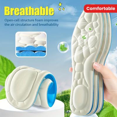 1 пара Подушечки для ног из пены с эффектом памяти, Массажные амортизирующие вставки, Удобные стельки для спорта и повседневной носки, для туфель на высоком каблуке, кроссовок