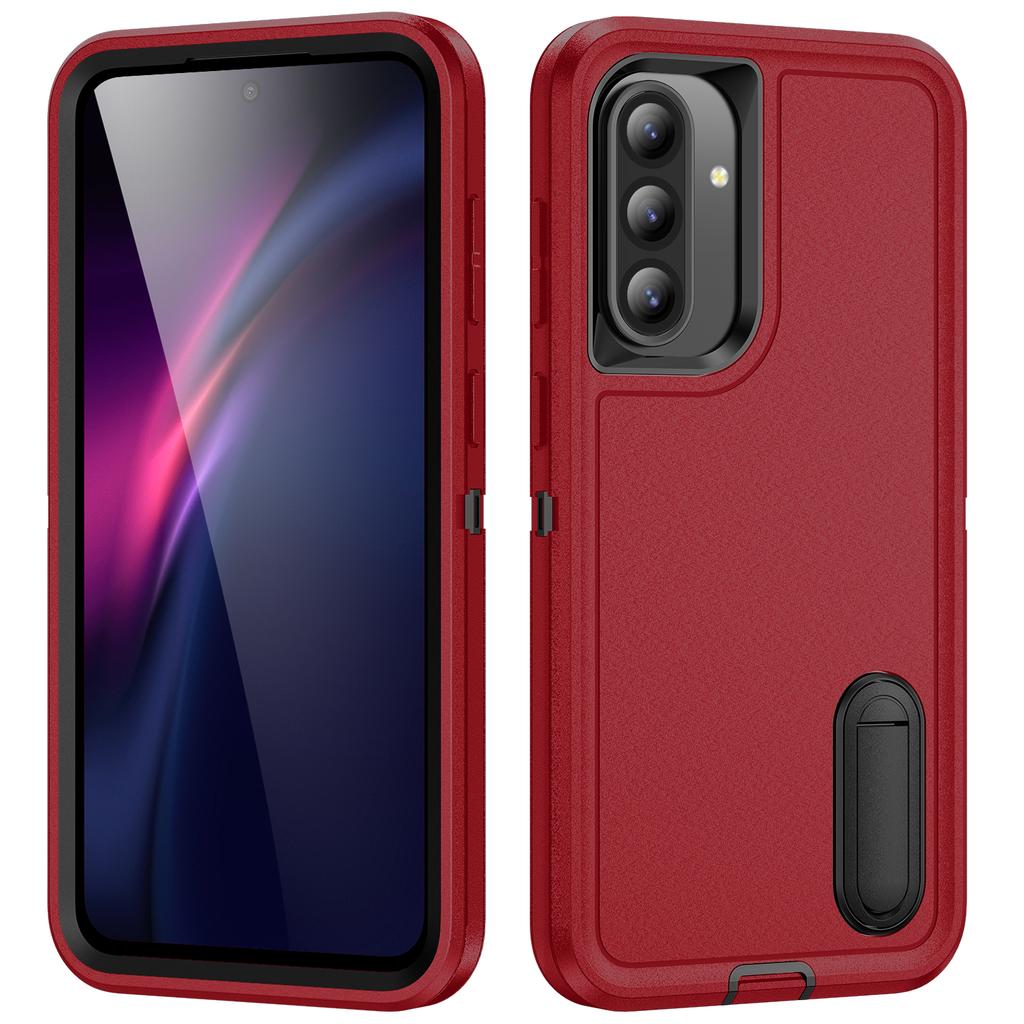 Новый Samsung A56 чехол-подставка с полной защитой, матовый, противоударный, пыленепроницаемый, приятный на ощупь, с защитой от перегрева.