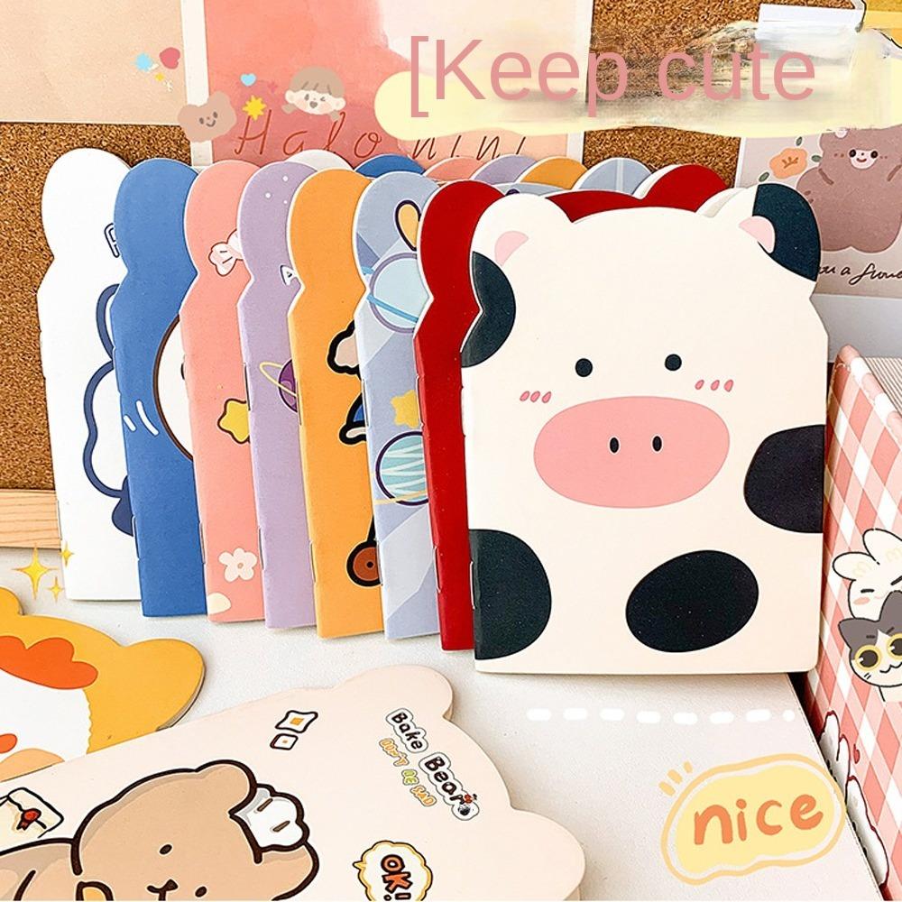 10pcs/pack Prize Notebooks Kawaii Notebook Diary Bear Ear Mini Notepad Small Cute Cartoon NoteBook Office Supplies