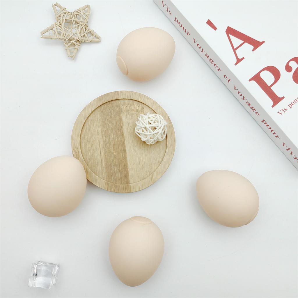 Fake Egg Squishy Toy Unbreakable Realistic Stress Relief Squeeze Egg Prank Toy Creative Decompression Gift
