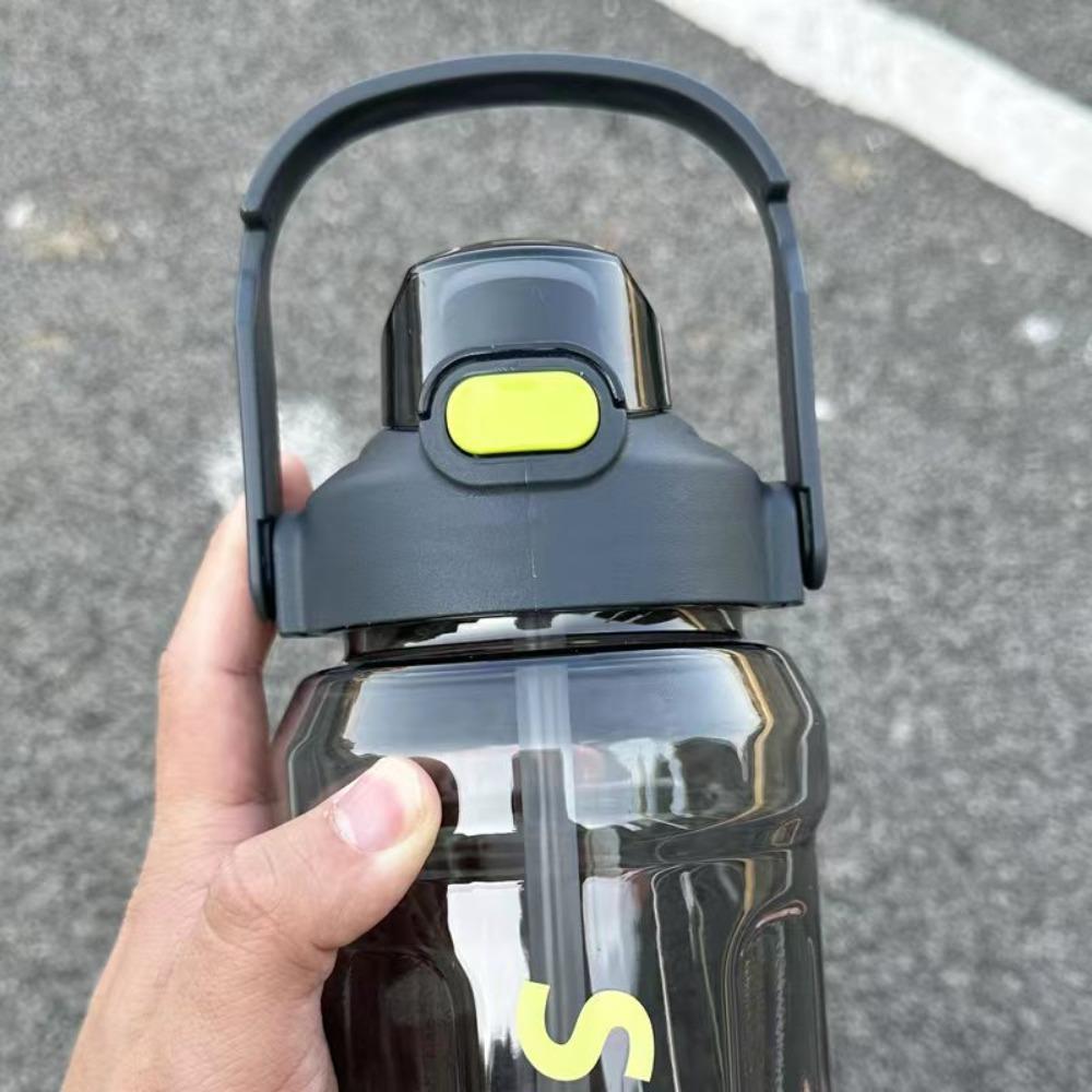 Graduated Sports Kettle with Straw 1.3L 1.5L 2L Fitness Drinking Bottle Climbing