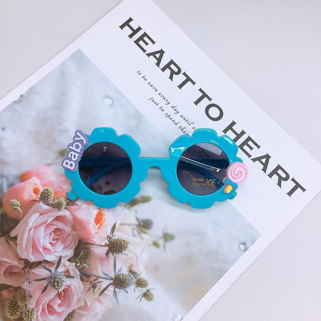 Детские солнцезащитные очки с подсолнухами, милые солнцезащитные очки с цветочным принтом, детские солнцезащитные очки с надписью «сделай сам» для девочек