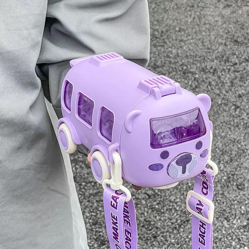 Креативный стакан с трубочкой Tritan в виде самолета для мальчиков - Безопасный, прочный, дизайн кроссбоди