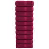 VidaXL Premium Washcloths SOLUND 10 Pieces Bordeaux 30 X 30 Cm 600 G/m² 137205