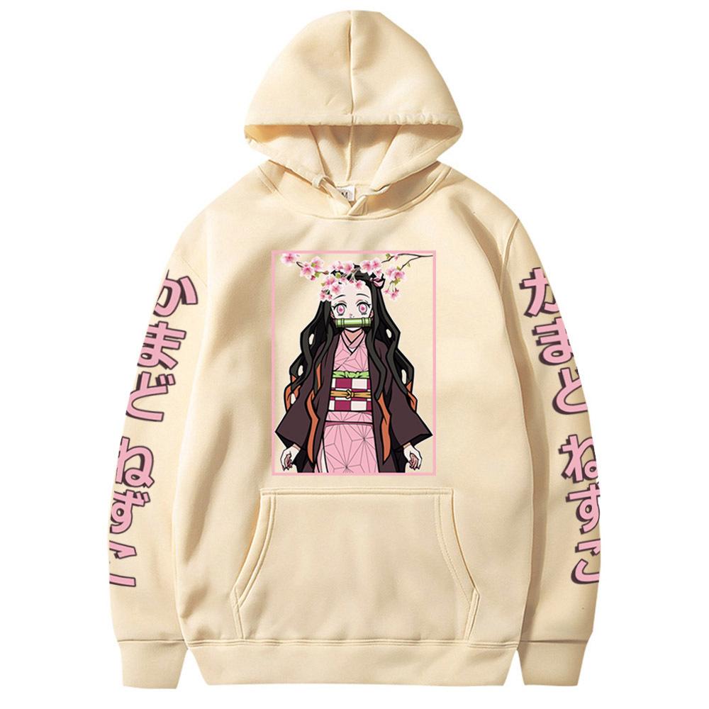 Fashion Japanese Anime Kamado Nezuko Demon Slayer Cool Women Hoodie Funny Winter Casual Cartoon Long Sleeve Sweatshirt