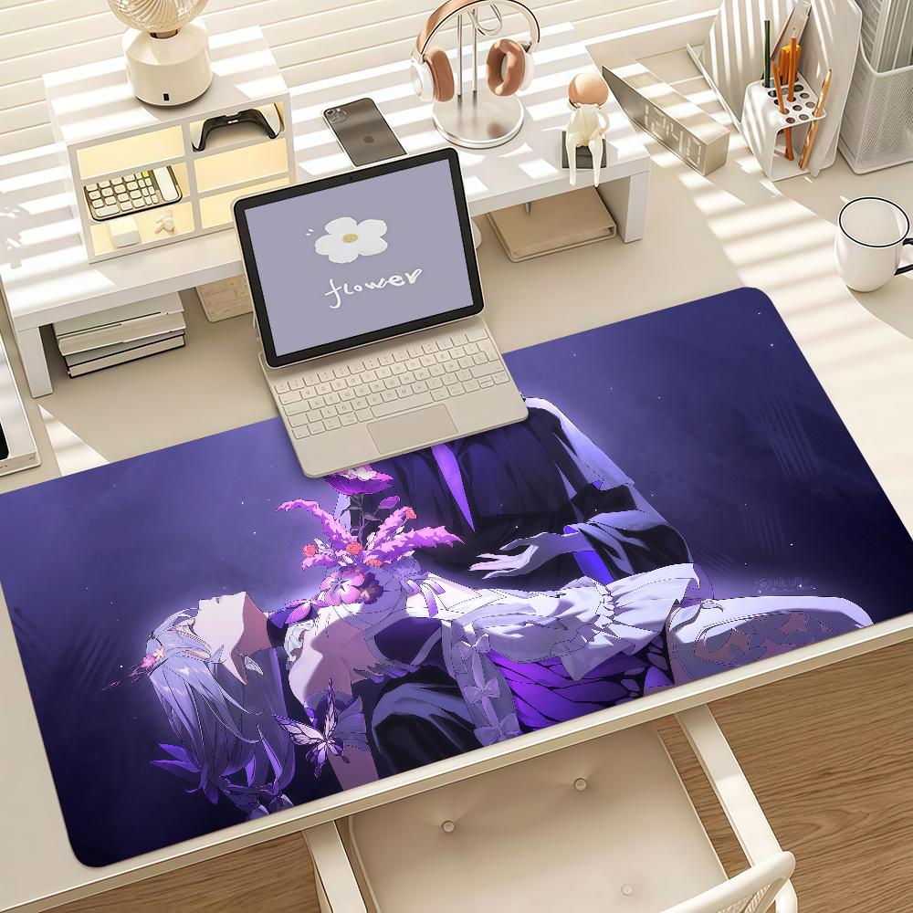 Игровой коврик для мыши Honkai Star Castorice, противоскользящий, с прорезиненным краем, утолщенный, для ноутбука, игровой коврик для рабочего стола