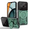 Armored Case for Xiaomi Redmi A3, Magnetic Ring, Green