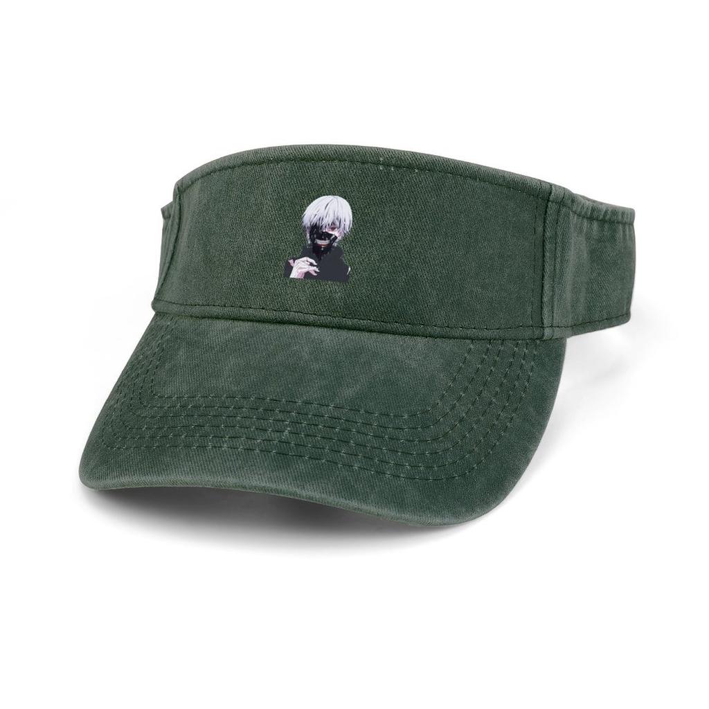 Аниме Манга Кен Канеки Токийский Гуль Солнцезащитный козырек Дырявый Топ Ковбойские Шляпы унисекс Женские Спортивные Бейсбольные Теннисные Кепки с Открытым Верхом Пользовательская Шляпа