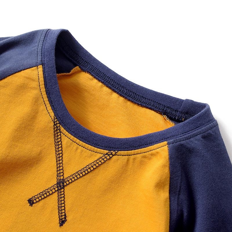 2024 Корейские детские контрастные топы с короткими рукавами - Футболки для девочек и мальчиков