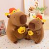 God of Wealth Capybara Plush Doll Simulation Capibara Fluffty Doll  Birthday Gift