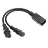 IEC320 C14 To 2 X C13 Female Y Splitter Power Cords 1 In 2 Out 2500W 10A 250V Power Extension Cable for LCD Monitors
