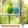 Parakeet Toys For Cage Colorful Seagrass Basket Bird Toy For Large Parrots With Metal Hook Parrot Toys For Large Birds Parrot