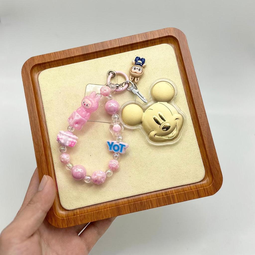 Микки Маус 999 Проба Чистое Золото Мобильный Брелок Подвеска - Милый Мультяшный Сувенирный Шарм