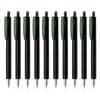 Zebra Sarasa Nano Gel Ballpoint Vintage Pens, 0.38mm, Green/Black, 10-Piece Set, B-JJX72-VGB-N