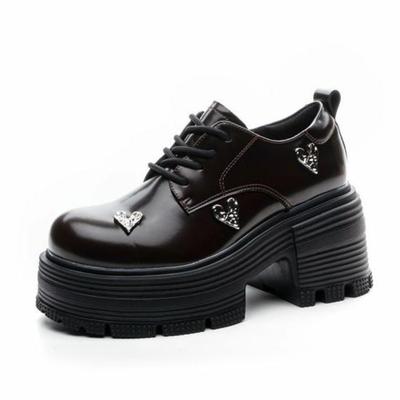 Мода 9см 2025 Патент Микрофибра Кожа Платформа Клиновидный каблук Осенние Туфли Лодочки Ботильоны Мода Мэри Джейн Массивный каблук Весенняя Обувь